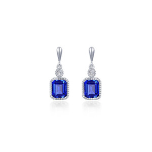 Lafonn September Birthstone Earrings bonded in Platinum